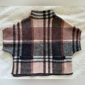 Zara Kids' Gray and Cream Knit Sweater